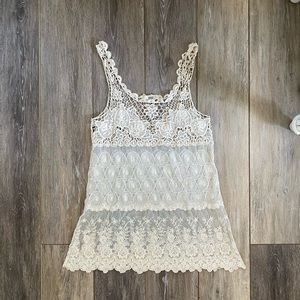 White Crochet Top